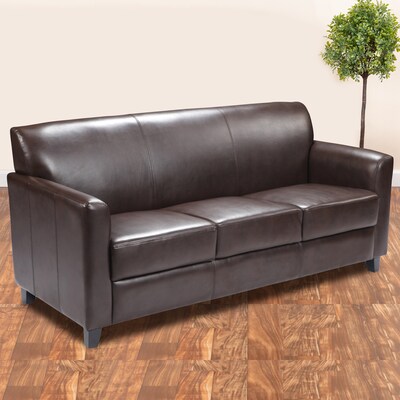 Flash Furniture HERCULES Diplomat Series 70 LeatherSoft Sofa, Brown (BT8273BN)