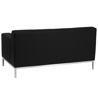 Flash Furniture HERCULES Definity Series 57.75" LeatherSoft Loveseat, Black (ZBDEFNTY809LSBK)
