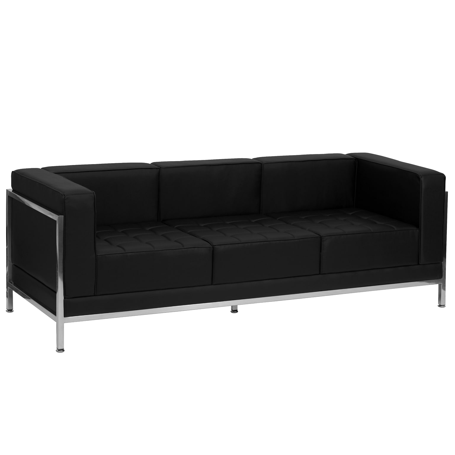 Flash Furniture HERCULES Imagination Series 79 LeatherSoft Sofa with Encasing Frame, Black (ZBIMAGSOFA)