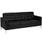 Flash Furniture HERCULES Lacey Series 80 LeatherSoft Sofa with Stainless Steel Frame, Black (ZBLACE