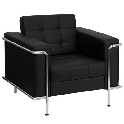 Flash Furniture HERCULES Lesley Series LeatherSoft Office Guest and Reception Chairs Black (ZBLES8090CHBK)