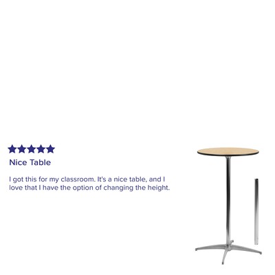 Flash Furniture 24'' Round Wood Cocktail Table