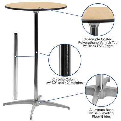 Flash Furniture 24'' Round Wood Cocktail Table