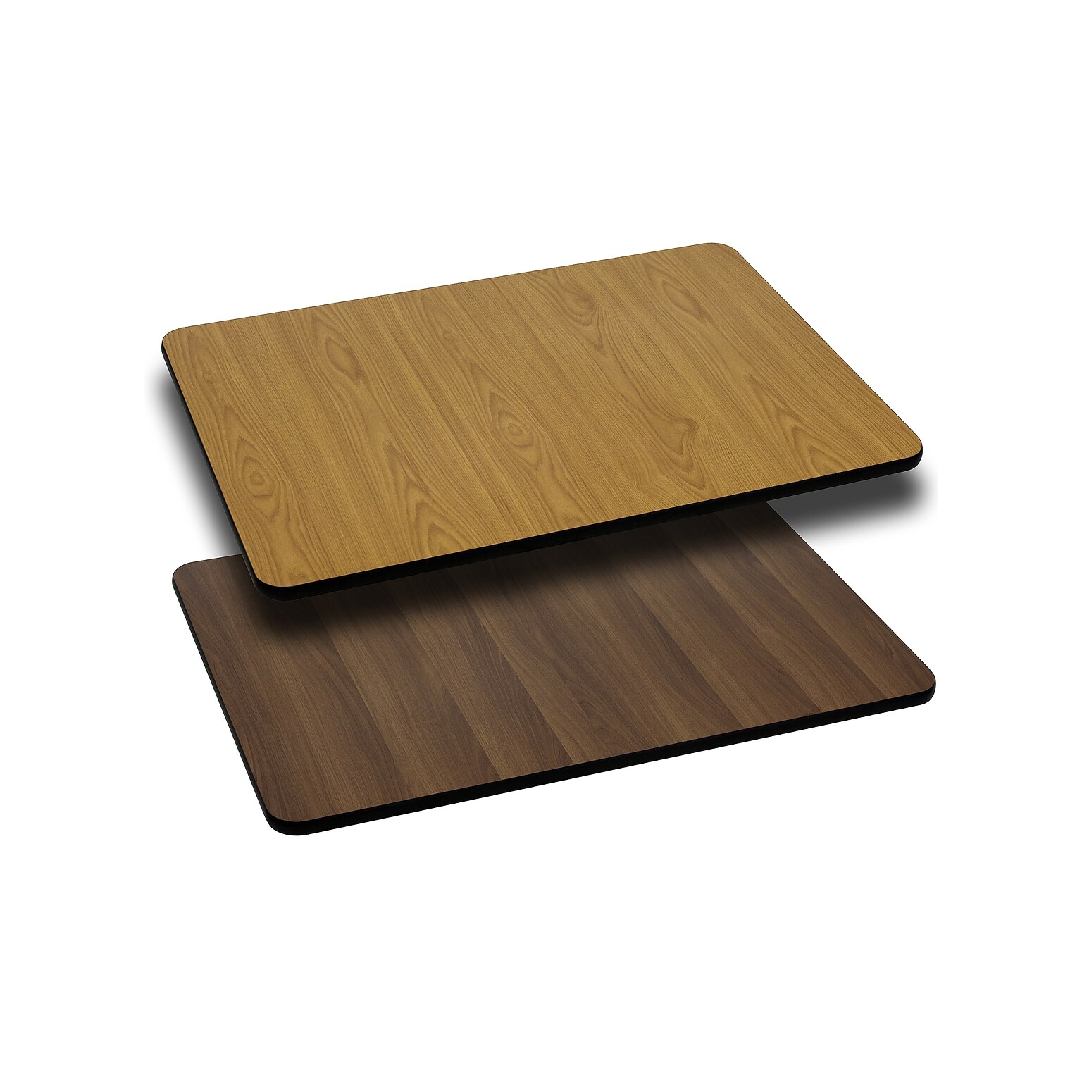 Flash Furniture Glenbrook 24W x 30D 1.125 Thickness Reversible Table Top, Laminate, Natural/Walnut (XUWNT2430)