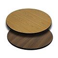 Flash Furniture 36 Round Table Top With Reversible Laminate Top, Natural/Walnut