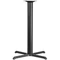 Flash Furniture 33 x 33 Restaurant Table X-Base W/4 Dia. Bar Height Column, Black