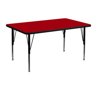 Flash Furniture Rectangle Activity Table, Red (XUA3048RECREDTP)