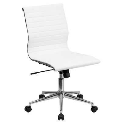 Flash Furniture Foam Back Faux Leather Conference Chair, Gray and White (BT9836M2WH)