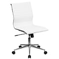 Flash Furniture Foam Back Faux Leather Conference Chair, Gray and White (BT9836M2WH)