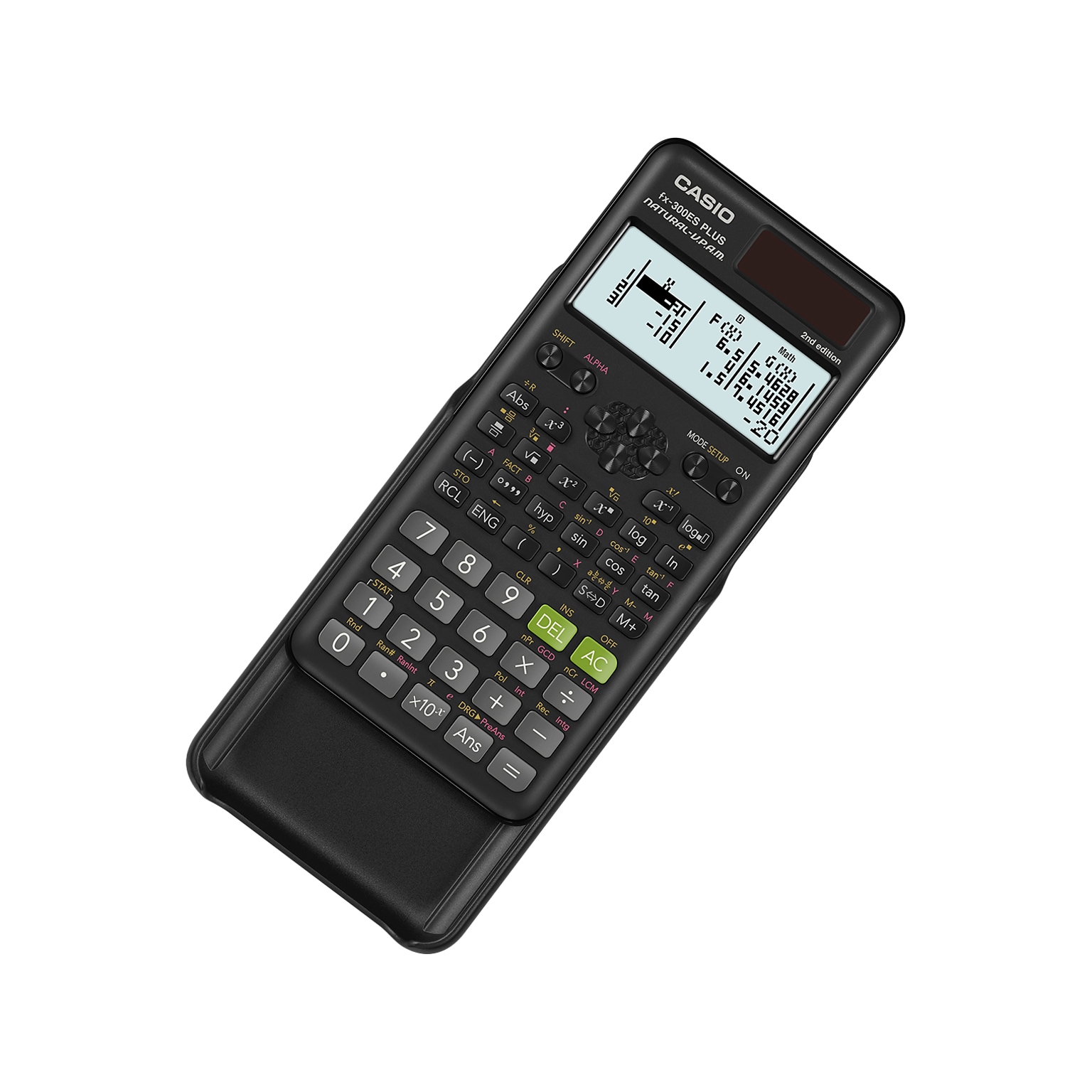 Casio 2nd Edition 16-Digit Solar Powered Scientific Calculator, Black (FX-300ESPLS2-S)