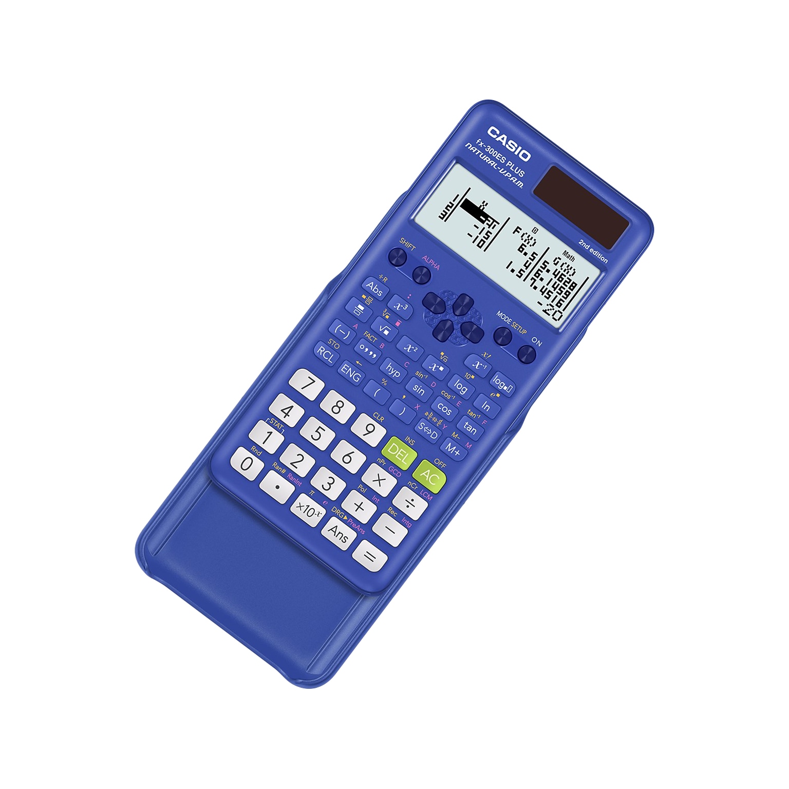 Casio 2nd Edition 16-Digit Solar Powered Scientific Calculator, Blue (FX-300ESPLS2-BU)