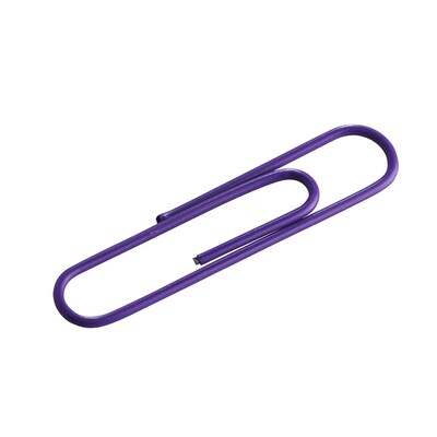 JAM Paper Jumbo Paper Clips, Purple, 75/Pack (42186879)