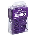 JAM Paper Jumbo Paper Clips, Purple, 75/Pack (42186879)