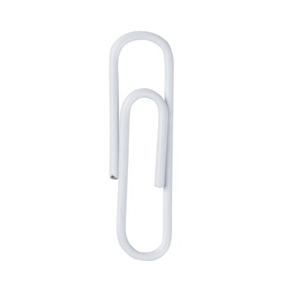 JAM Paper Small Paper Clips, White, 100/Pack (2183755)