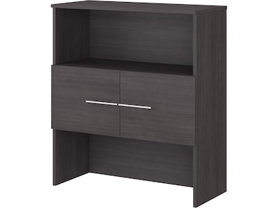 Bush Business Furniture Office 500 36 W Desktop Hutch, Storm Gray (OFH136SG)