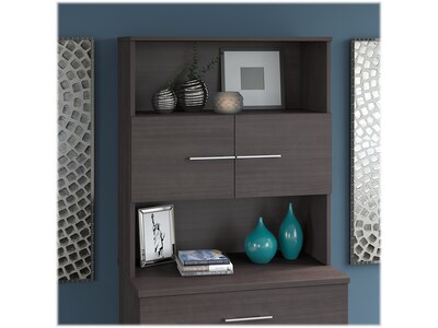 Bush Business Furniture Office 500 36W Desktop Hutch, Storm Gray (OFH136SG)