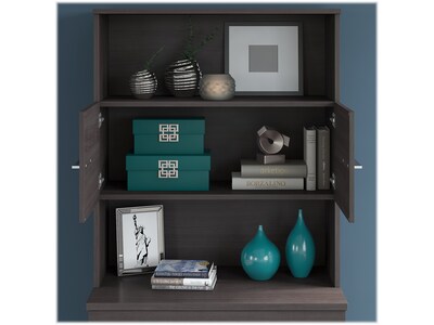 Bush Business Furniture Office 500 36"W Desktop Hutch, Storm Gray (OFH136SG)