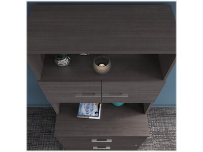 Bush Business Furniture Office 500 36"W Desktop Hutch, Storm Gray (OFH136SG)