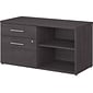Bush Business Furniture Office 500 23.2" Storage Cabinet with Two Shelves, Storm Gray (OFS145SG)