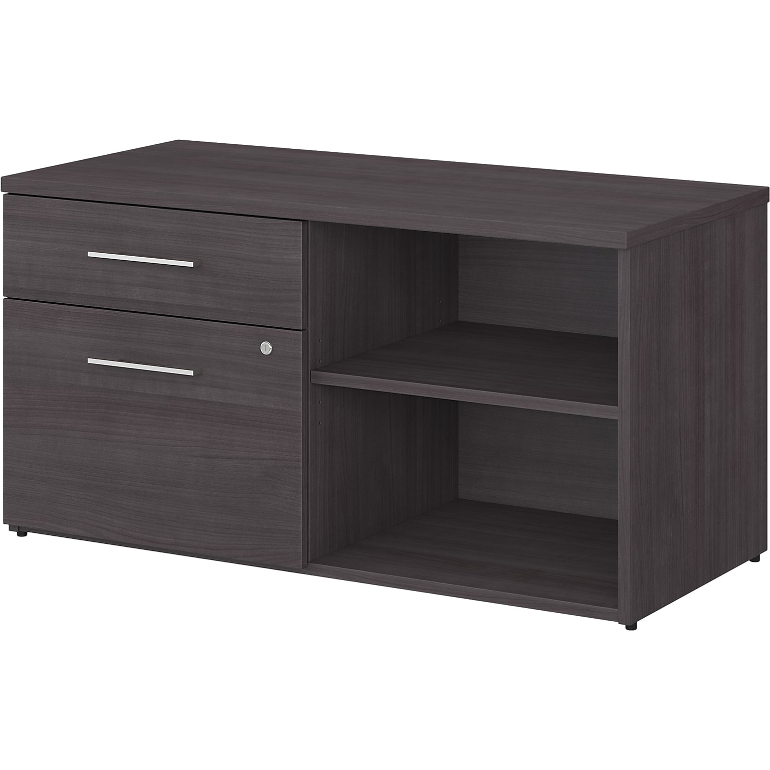 Bush Business Furniture Office 500 23.2 Storage Cabinet with Two Shelves, Storm Gray (OFS145SG)