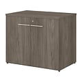 Bush Business Furniture Office 500 29.82 Storage Cabinet with Two Shelves, Modern Hickory (OFS136MH