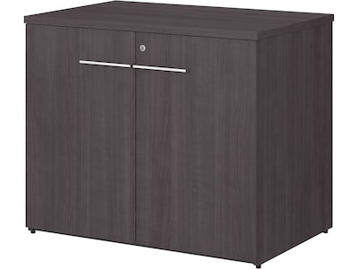 Bush Business Furniture Office 500 29.82 Storage Cabinet with Two Shelves, Storm Gray (OFS136SGSU)