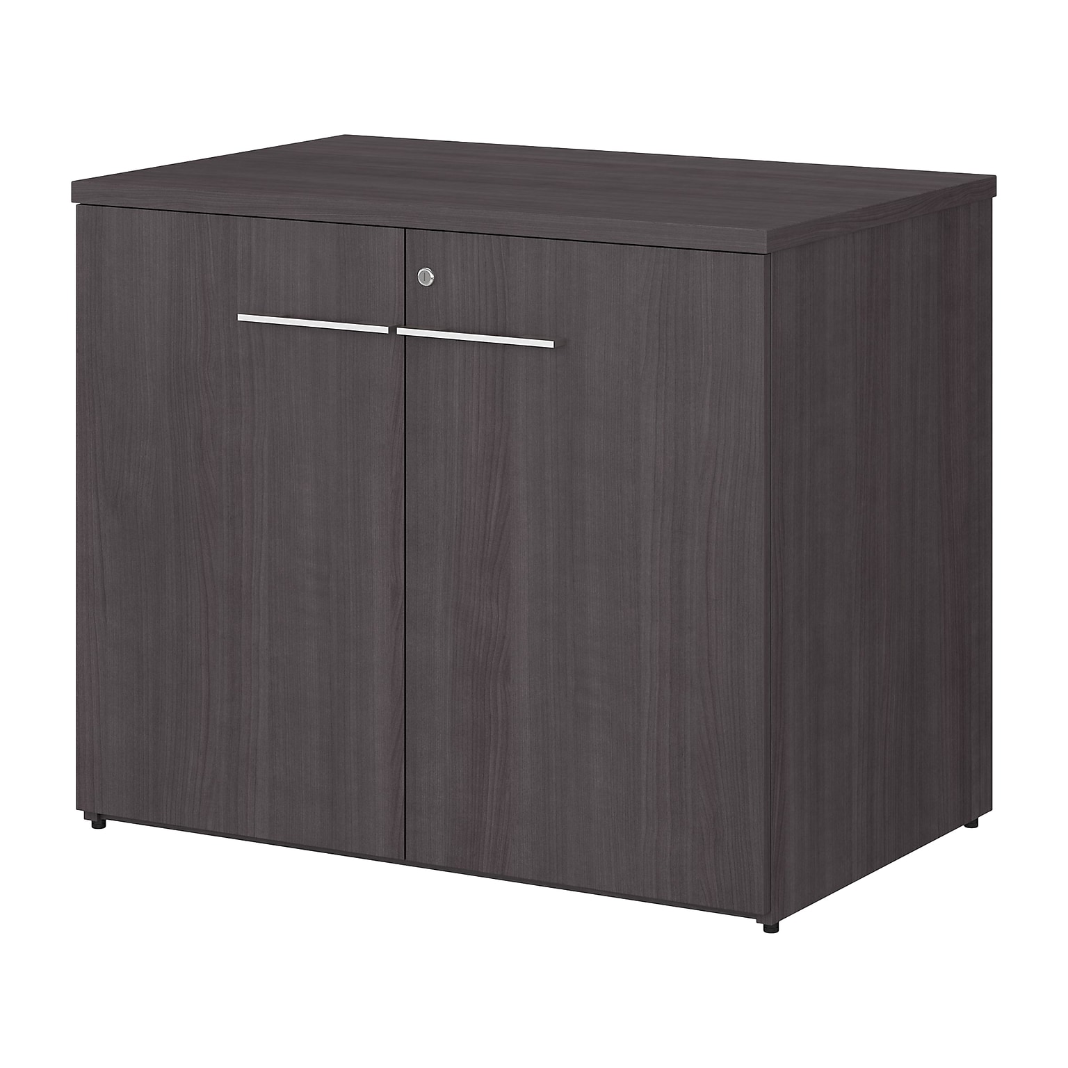 Bush Business Furniture Office 500 29.82 Storage Cabinet with Two Shelves, Storm Gray (OFS136SGSU)