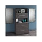 Bush Business Furniture Office 500 2-Drawer Lateral File Cabinet with Hutch, Locking, Letter/Legal, Storm Gray (OF5007SGSU)