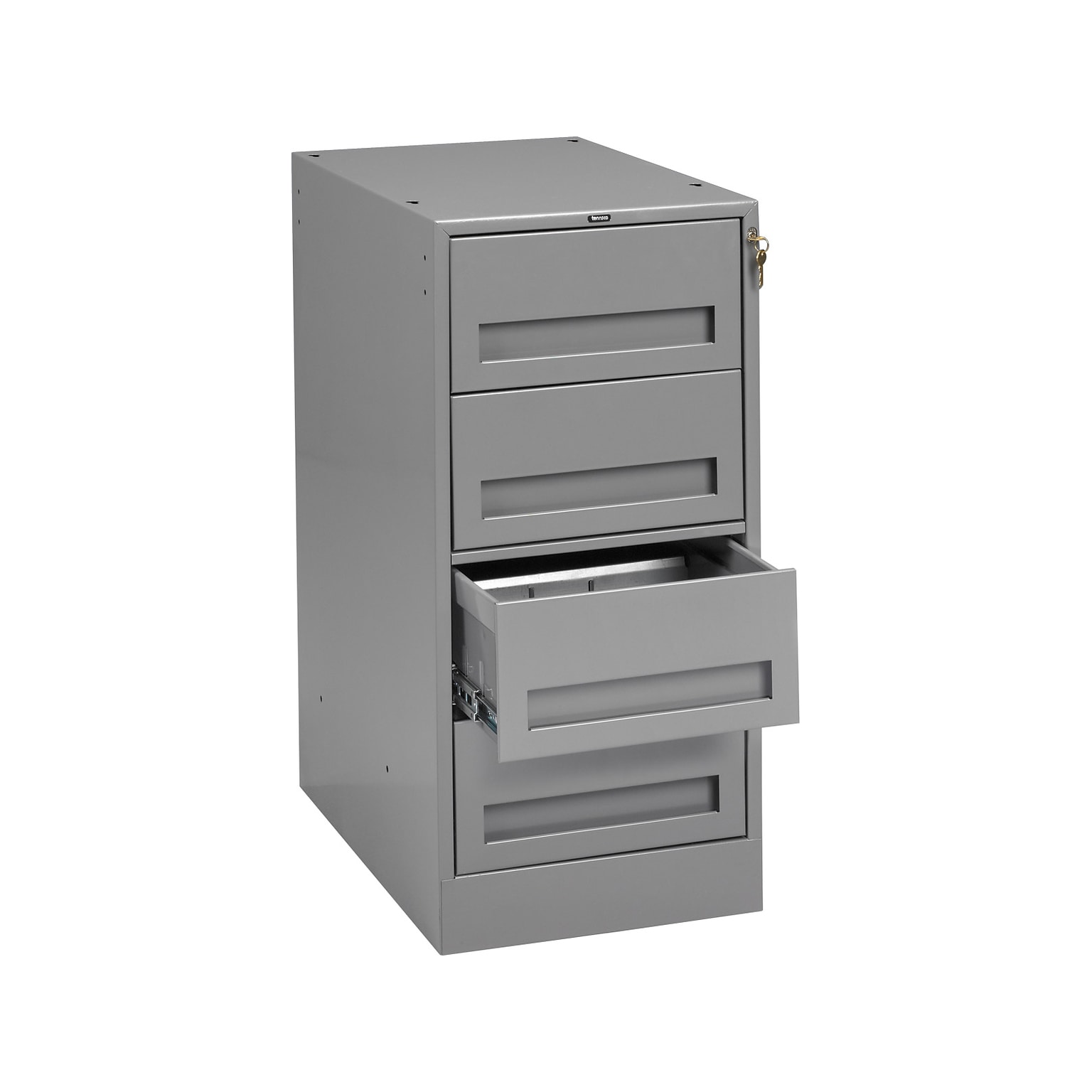 Tennsco Modular 4-Drawer General Storage Cabinet, Medium Gray (MD-1524-MGY)