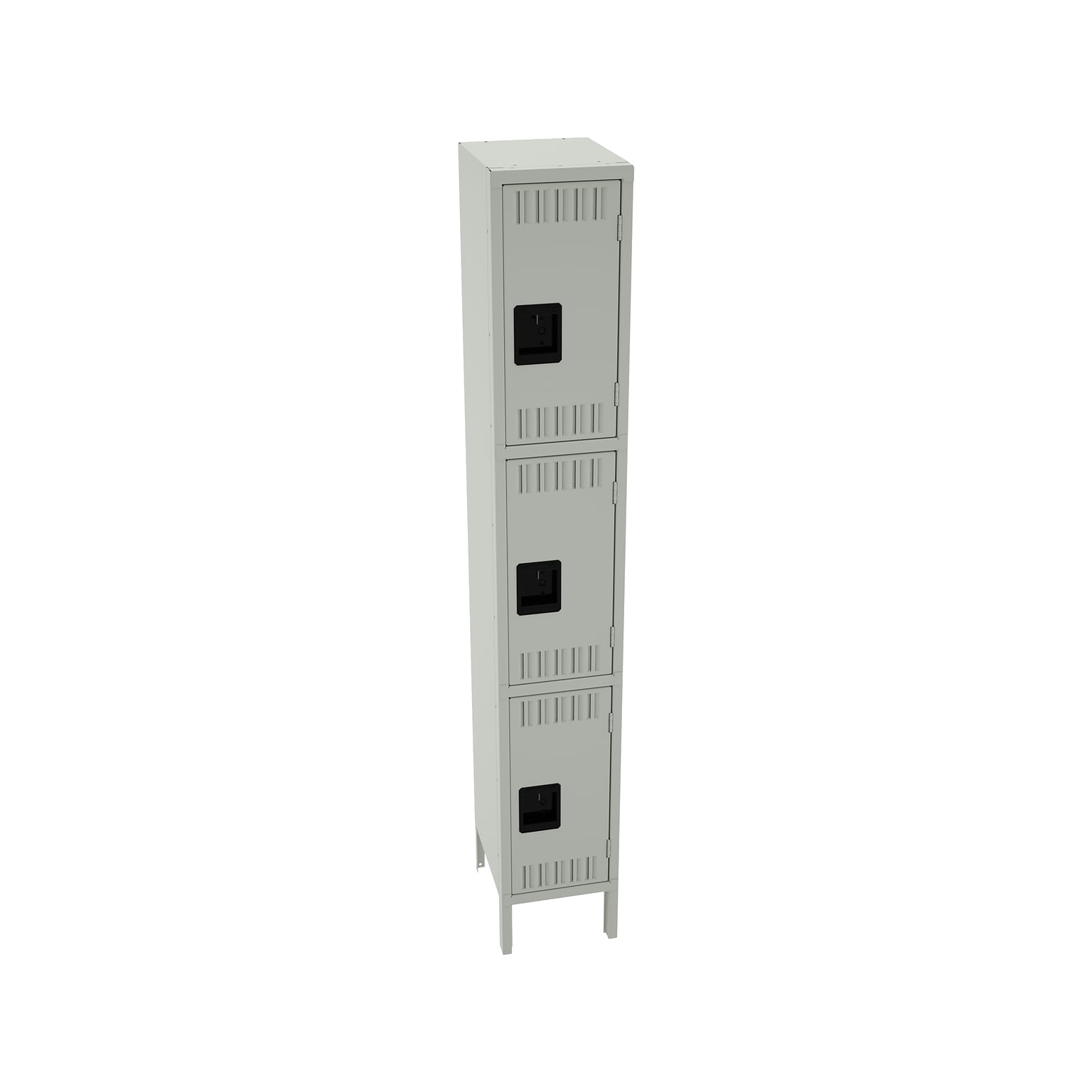 Tennsco 78 3-Tier Light Gray Storage Locker (TTS-121224-1-LGY)
