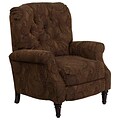 Flash Furniture Traditional Paisley Fabric Tufted Hi-Leg Recliner, Tobacco