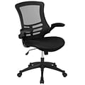 Flash Furniture Kelista Ergonomic Mesh Swivel Mid-Back Task Office Chair, Black (BLX5MBK)