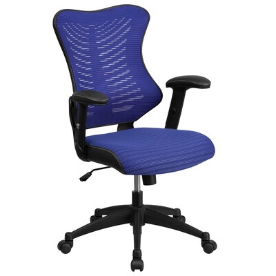 Flash Furniture Kale Ergonomic Mesh Swivel High Back Executive Office Chair, Blue (BLZP806BL)