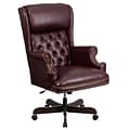 Flash Furniture Ainslie Ergonomic LeatherSoft Swivel High Back Tufted Executive Office Chair, Burgundy (CIJ600BY)
