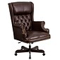 Flash Furniture CIJ600BRN Leathersoft Traditional Executive Chair, Brown