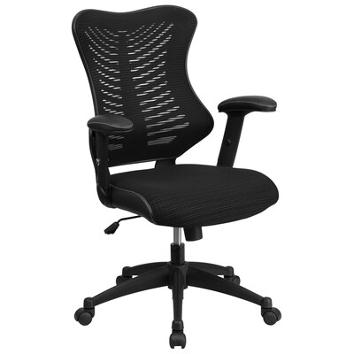 Flash Furniture Kale Ergonomic Mesh Swivel High Back Executive Office Chair, Black (BLZP806BK)
