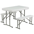 Flash Furniture Rectangle Folding Table, Granite White (DADYCZ103)
