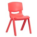 Flash Furniture Plastic School Chair, Red (1YUYCX005RED)