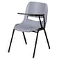 Flash Furniture Ergonomic Shell Chair, Gray, with Left-Handed Flip-Up Tablet Arm (RUTEO1GYLTAB)