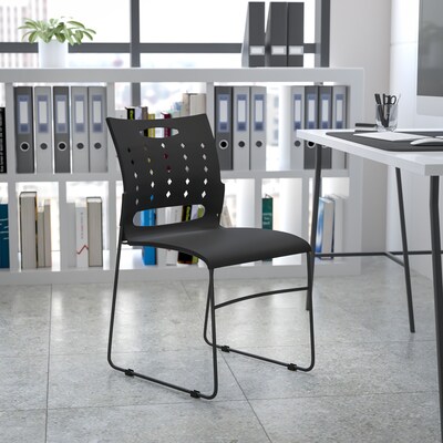 Flash Furniture HERCULES Series Plastic School Chair, Black (RUT2BK)