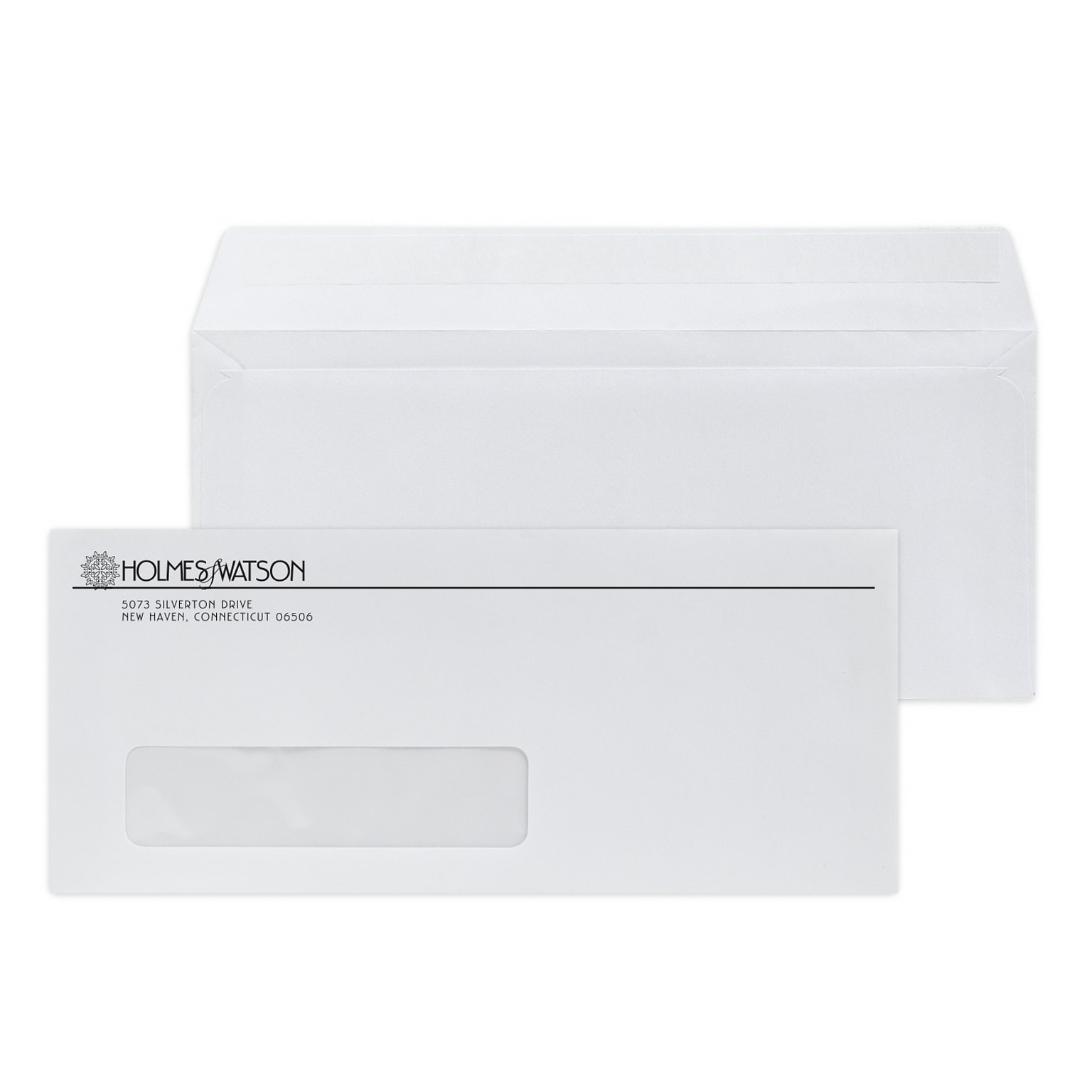Custom #10 Barcode Peel and Seal Window Envelopes, 4 1/4 x 9 1/2, 24# White Wove, 1 Standard Ink, 250 / Pack