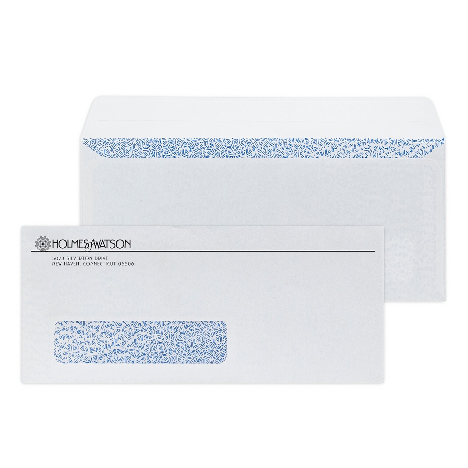 Custom #10 Barcode Peel and Seal Window Envelopes with Security Tint, 4 1/4 x 9 1/2, 24# White Wove, 1 Standard Ink, 250/Pack