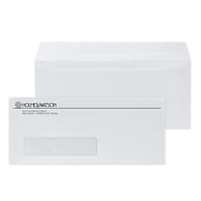 Custom #10 Peel and Seal Window Envelopes, 4 1/8 x 9 1/2, 24# White Wove, 1 Standard Ink, 250 / Pa