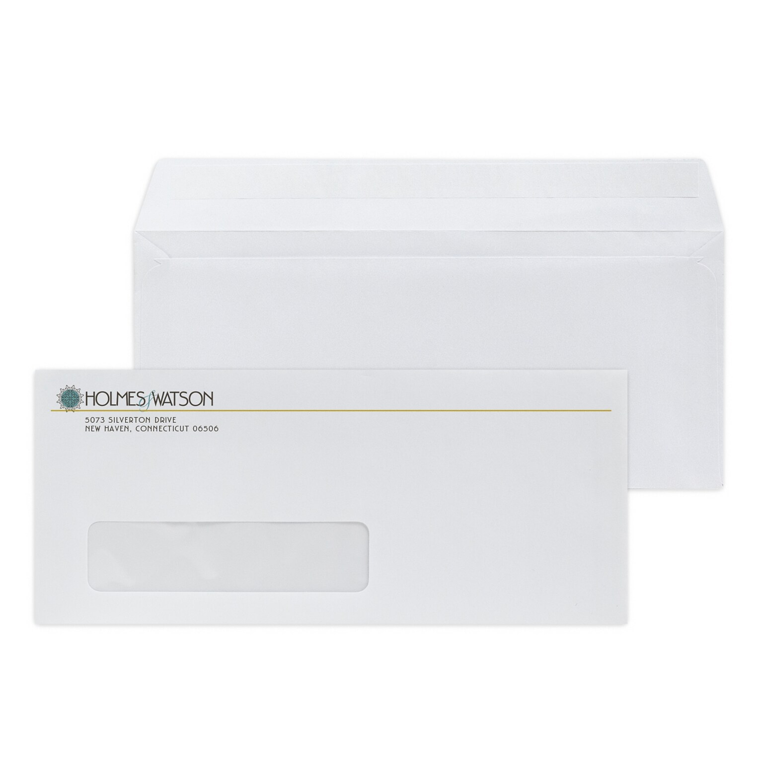 Custom Full Color #10 Peel and Seal Window Envelopes, 4 1/8 x 9 1/2, 24# White Wove, 250 / Pack
