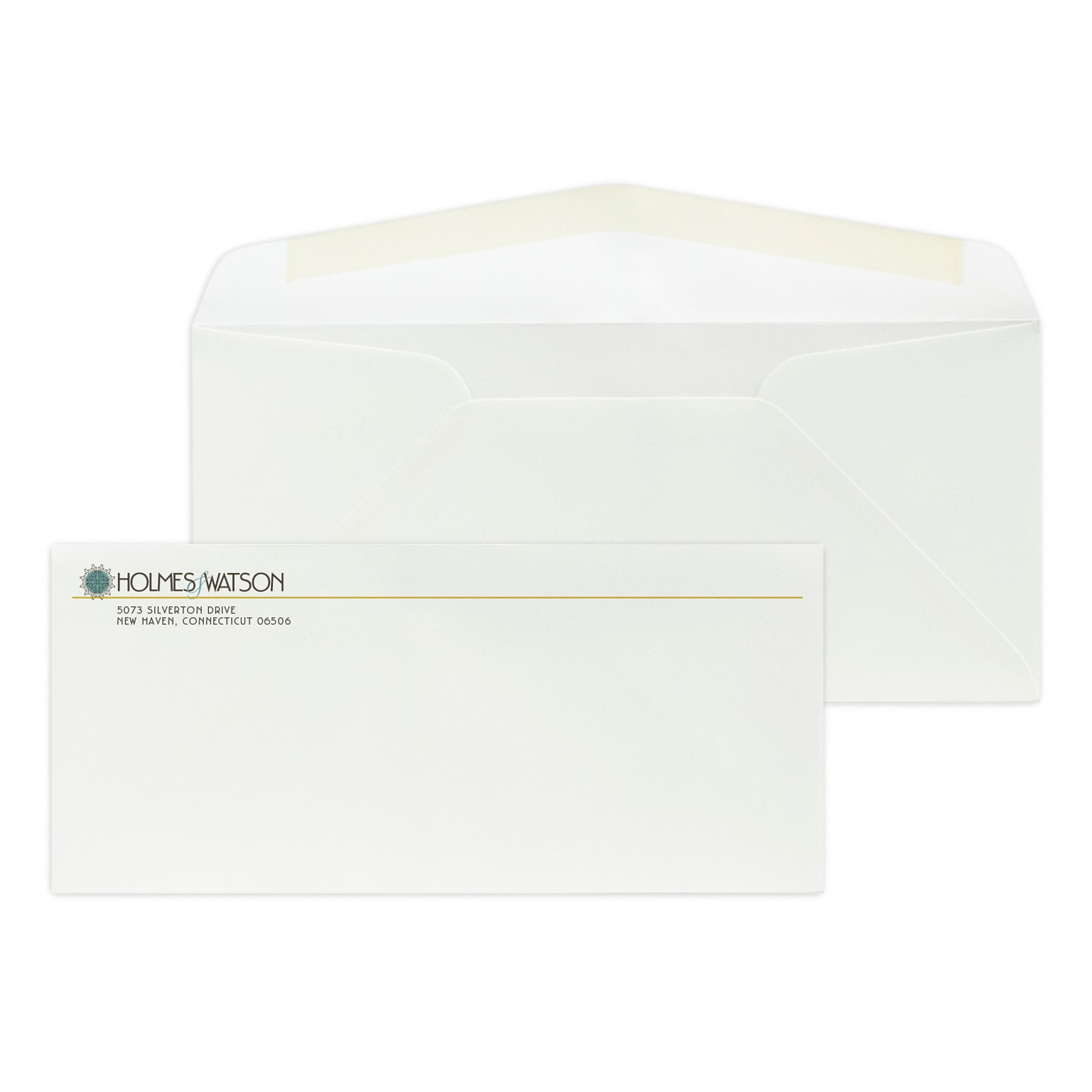Custom Full Color #10 Stationery Envelopes, 4 1/8 x 9 1/2, 80# Mohawk Superfine Eggshell Ultrawhite Text, Flat Ink, 250 / Pack
