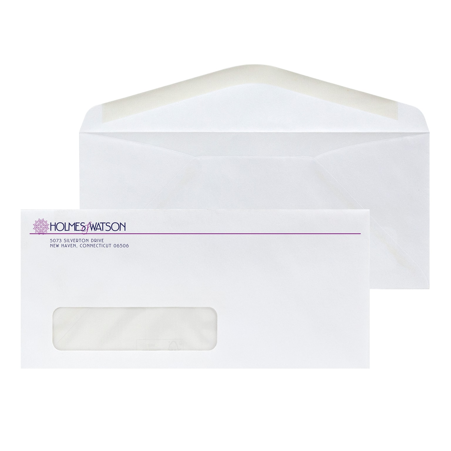 Custom #10 Window Envelopes, 4 1/4 x 9 1/2, Recycled 24# White Wove with EarthFirst/SFI Logo, 2 Custom Inks, 250 / Pack