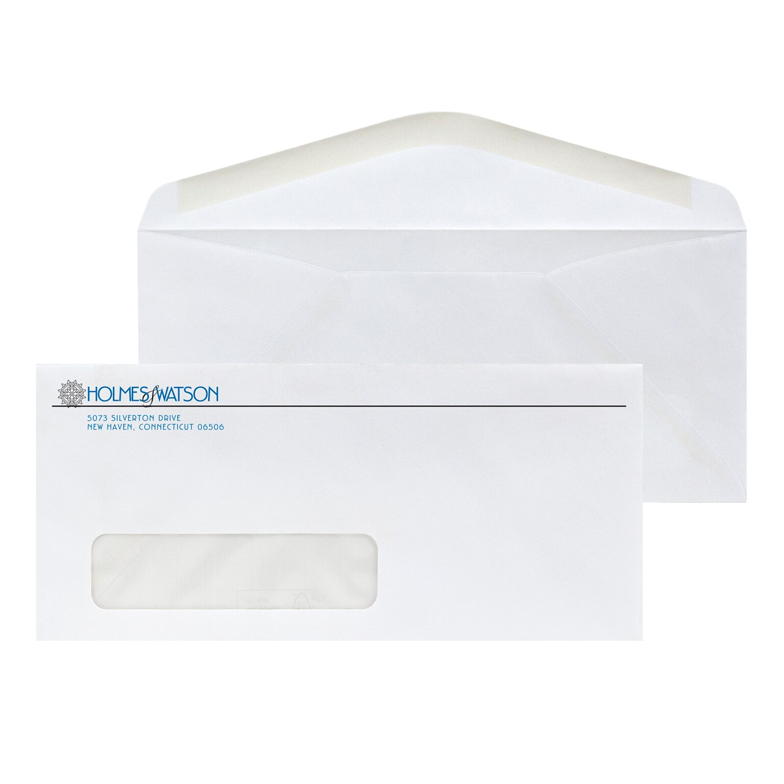 Custom #10 Window Envelopes, 4 1/8 x 9 1/2, Recycled 24# White Wove with EarthFirst/SFI Logo, 2 Standard Inks, 250 / Pack