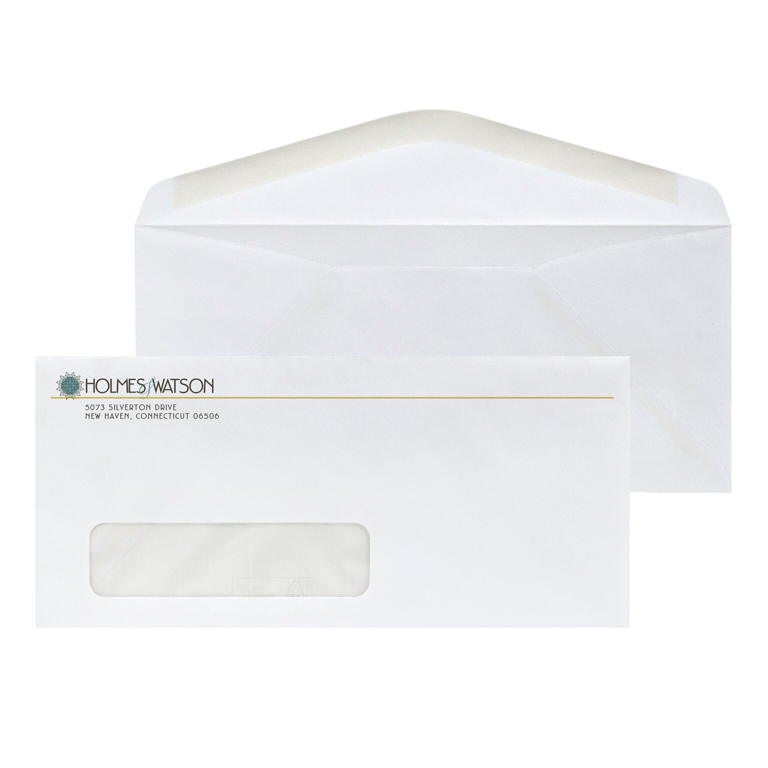 Custom Full Color #10 Window Envelopes, 4 1/8 x 9 1/2, Recycled 24# White Wove with EarthFirst/SFI Logo, 250 / Pack
