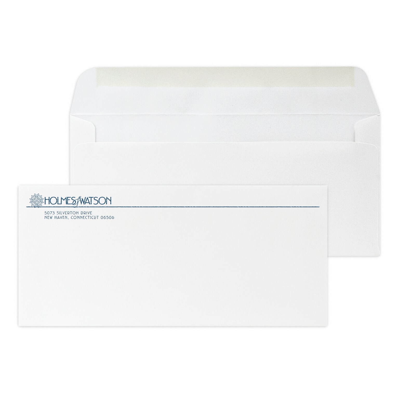Custom #10 Stationery Envelopes, 4 1/8 x 9 1/2, 25% White Cotton Writing, 1 Custom Raised Ink, 250 / Pack