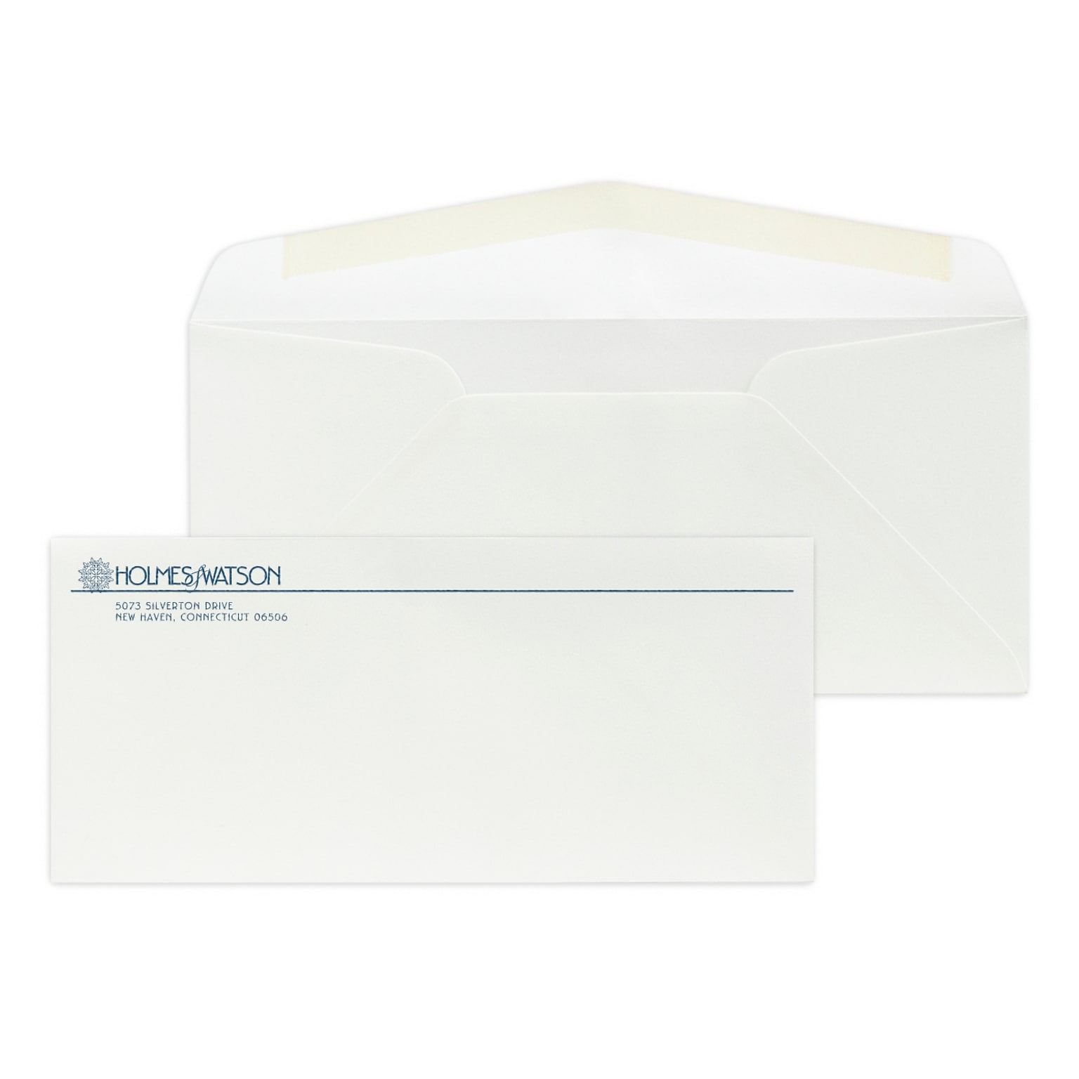Custom #10 Stationery Envelopes, 4 1/8 x 9 1/2, 80# Mohawk Superfine Eggshell Ultrawhite Text, 1 Custom Raised Ink, 250 / Pack